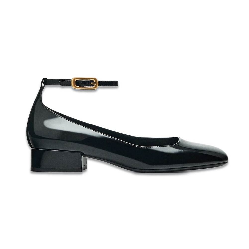 Elegant Black Patent Leather Women's Shoes